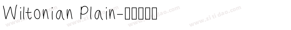 Wiltonian Plain字体转换